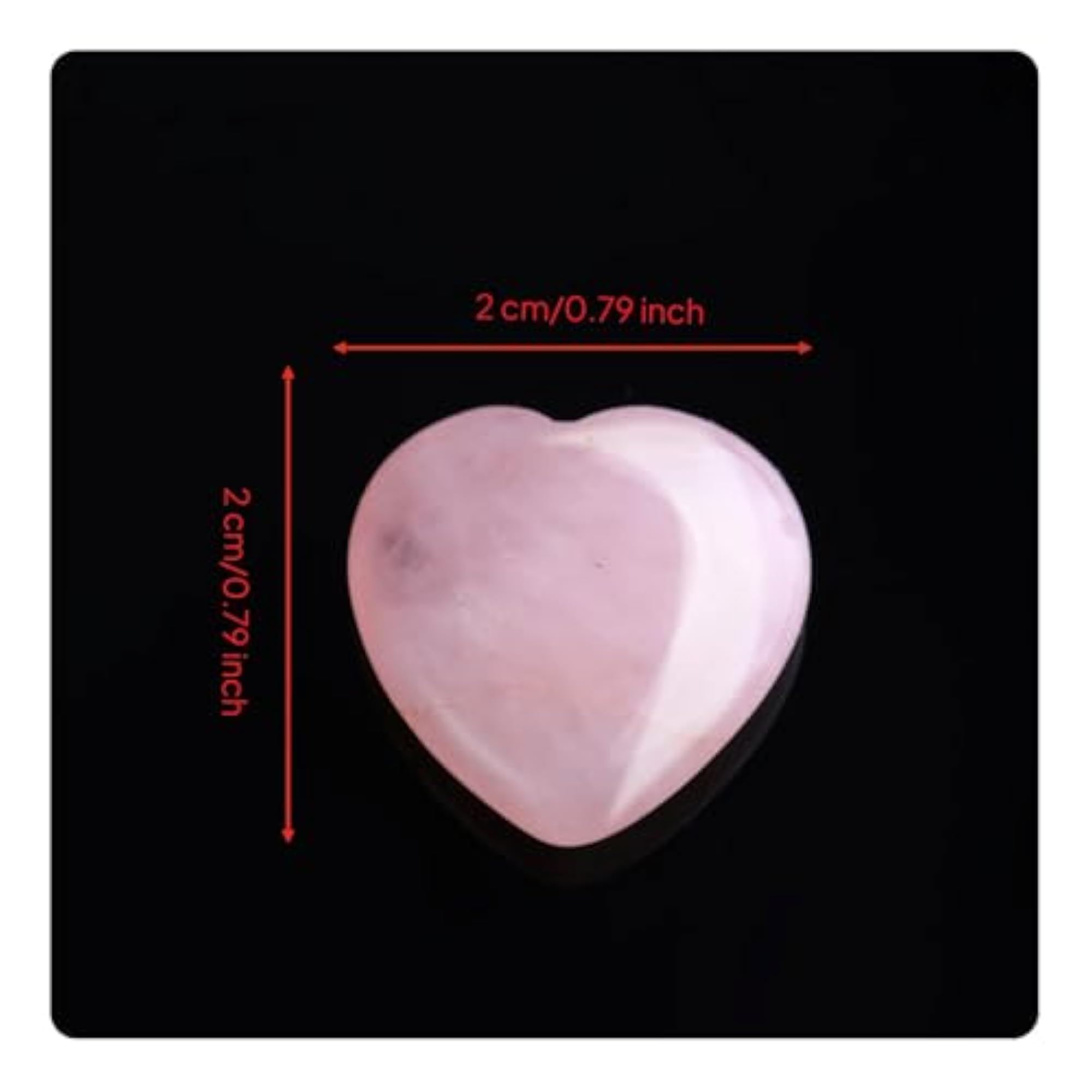 Polished Heart Shaped Crystal Charm in Rose