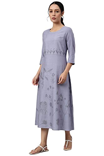 Image of W for Woman Women's Rayon Relaxed Fit Casual Floral Kurta with Kantha Details