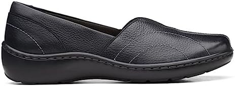 Clarks Women's Cora Meadow Loafer, Black Leather, 9 | Image 1
