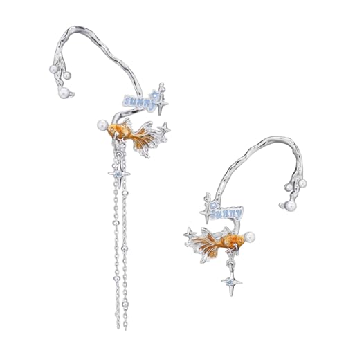 Manchette d'oreille non percé en cuivre fluide pour un style quotidien élégant