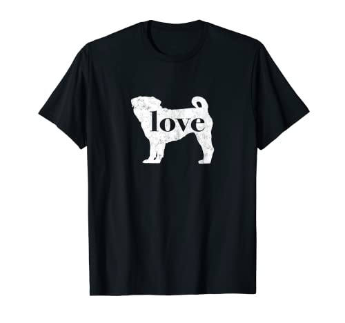 Carlin Dog Love – Style graphique vintage T-Shirt