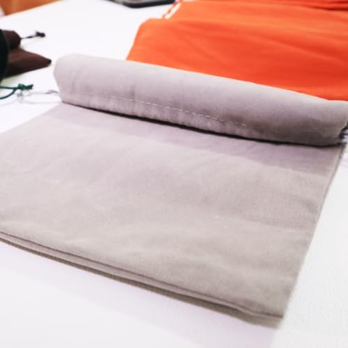 Aestivate 8 Pack Large Velvet Drawstring Pouch, Velvet Bag 8×10 Inch Storage Bag Cosmetics Pouches Dust Bag 8 Pieces (Grey)4