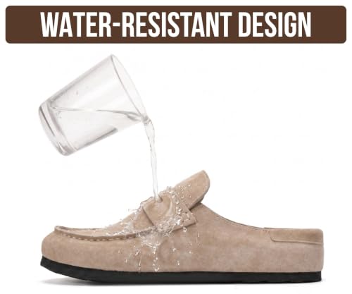 Image of 100% Genuine Leather Moccasin Style Clogs for Women - Fall Shoes for Women
