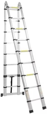 Escada Telescópica Dupla 5,6M, 18 Degraus, Evolux