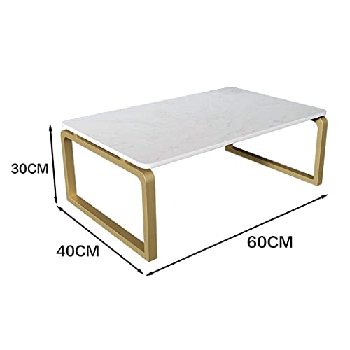 Table basse marbre salon café fer doré petite table basse basse 60cm