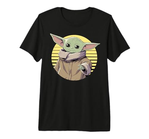 T-shirt premium Star Wars The Child au design coucher de soleil