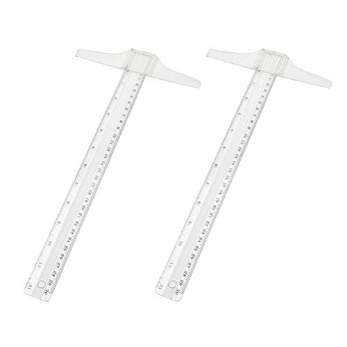 STOBOK Forma de T Regla 2pcs 30 cm T-Square Herramienta de medición...