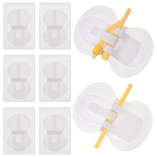 6Pcs Foley Catheter Stabilization Device, Large Size Catheter Tube Holder, Urinary Leg Bag Catheter Supplies for Single/Double/Feeding Tube, Adhesive Catheter Urinary Leg Bags Holder，White
