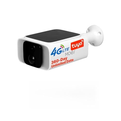 MOES 4G LTE Cellular Security Camera,360-Day Unlimited Data,No WiFi Needed | 2K Wireless Outdoor Surveillance, Color Night Vision, AI PIR Motion Sensor Detection, Built-in VSIM Card, Solar p