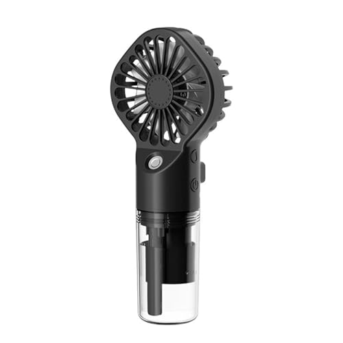 diwedaso Mini ventilador de aire acondicionado portátil con humidificador, potente viento para belleza ABS, adecuado para el hogar, la oficina y el dormitorio, negro