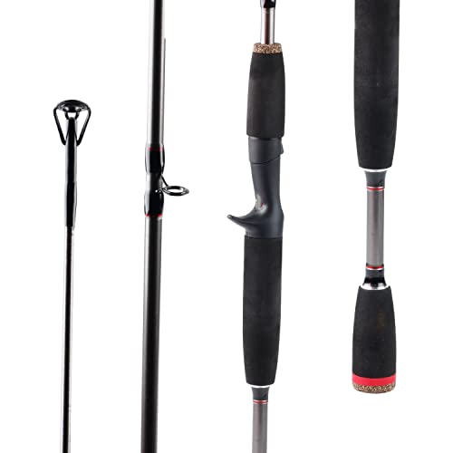 Image of Sougayilang 2PC Fishing Rod Casting Rod-168cm-Black