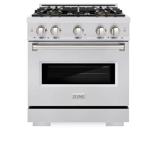 ZLINE 30 in. Classic Dual Fuel Range with DuoPro Cooktop & Electric Oven in Satin Stainless Steel