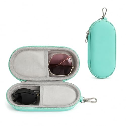 ���K�l�P�[�X 2�{���[ �J���r�i�t�� ��18×8×5cm �O�w�\�� ���|�P�b�g�t�� �t�@�X�i�[�� �ዾ�P�[�X �T���O���X�P�[�X �R���p�N�g���[ �y�� �n�[�h�V�F�� EVA�f�� �₳�������n �����^�� ���s �o�� 10�J���[