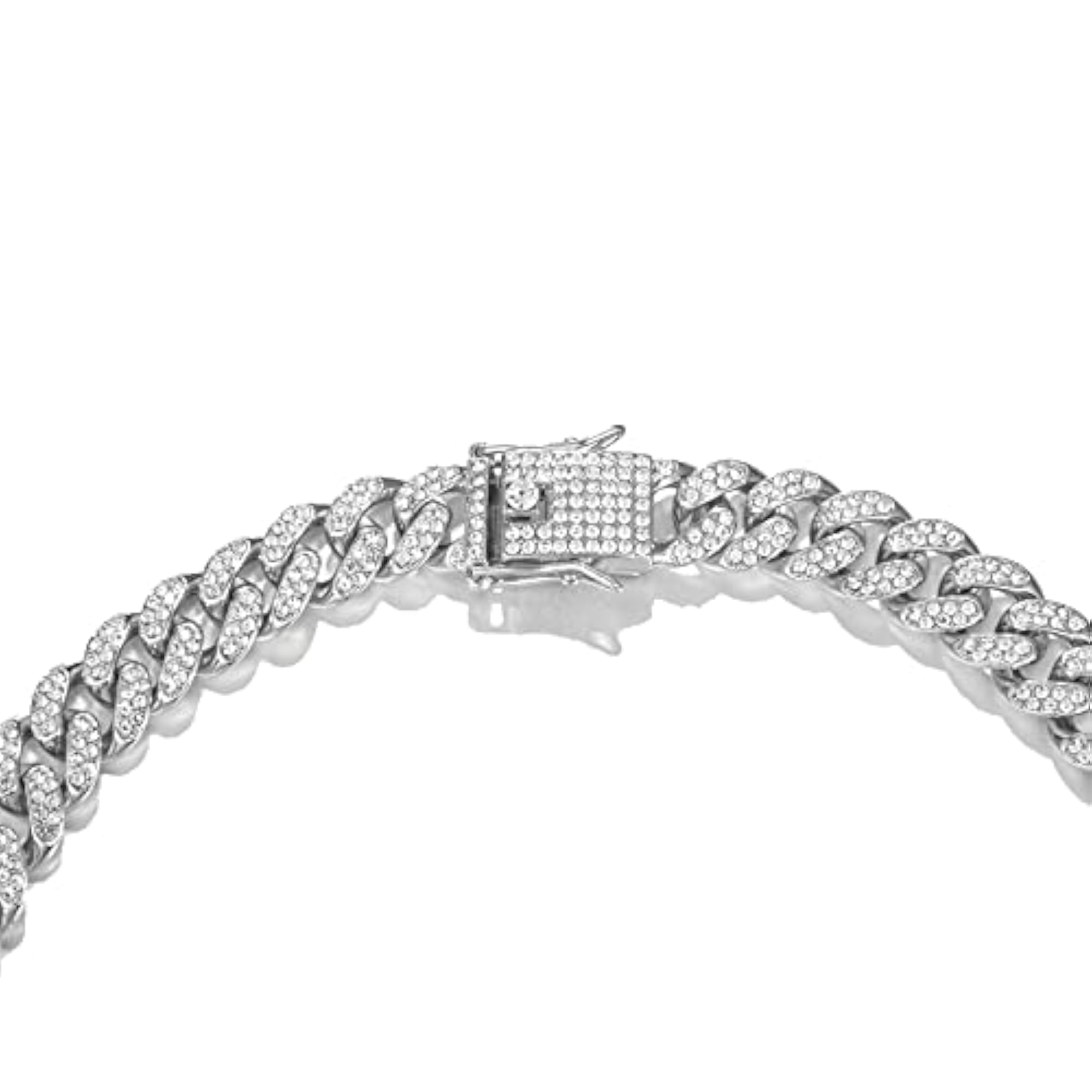 Iced Out Cuban Zirconia Bracelet, Hip Hop Style