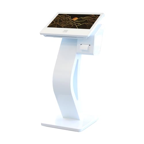 KIMEX - Quiosco Interactivo - 21.5 Pulgadas - Táctil - Diseño Moderno y Compacto - Lector Códigos QR e Impresora incluida - Windows 10-165-2201