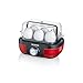 Produktbild SEVERIN Eierkocher für 6 Eier mit elektronischer Kochzeitüberwachung, inkl. Messbecher mit Eierstecher, Eier Kocher mit Pochiereinsatz, schwarz/rot, 420 W, EK 3168