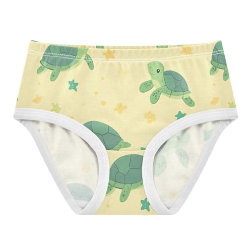 Wusikd Turtle Cartoon Girls' Underwear Cotton Cute Girls Briefs Soft Toddler Underwear 2T