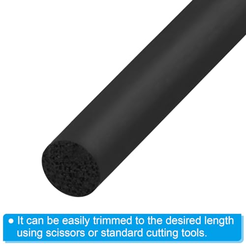 Image of PATIKIL 9 /32 Inch x 65.6 Feet Backer Rod, Foam Rope Caulk Crack Joint Filler Roll Seal Weather Strip for Home Construction, Black