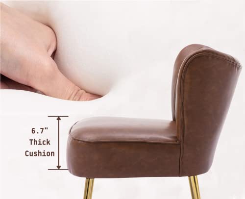Sillón Plegable Cuero Marrón miniatura 4