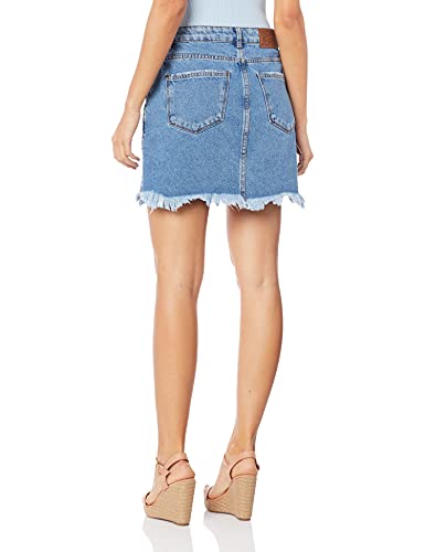 Saia mini Super High, Lança Perfume, Feminino, Jeans, 40