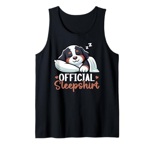 Sleepshirt oficial Bernese Mountain Dog Lazy Napping Funny Camiseta sin Mangas