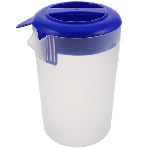 FOMIYES Jarra de Limonada 5L de Plástico Cubierta Antipolvo y Asa Ergonómica para Uso en Restaurantes