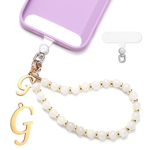 1 Set Beaded Phone Wrist Strap, Initial Phone Charms Detachable Letter B - Photo 26 sur 176