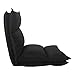 Rebecca Mobili Chaise de Méditation, Siege de Sol Noir, Métal Polyester, Relaxante Pliable, Salon Terrasse Maison – Dimensions: 70 x 56 x 70 cm (HxLxL) - Art. RE6200