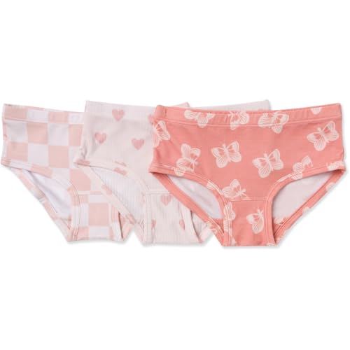 Toddler Girls Ultra-Soft Underwear Viscose from Bamboo Tag-Free Briefs, 3 Pack