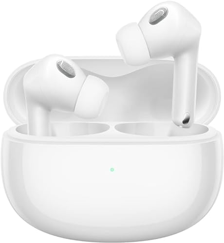 Xiaomi Buds 3T Pro Bluetooth In-Ear Kopfhöhrer (Aktive Auto Geräuschunterdrückung, Transparenzmodus, Premium Surround Sound, bis zu 24 Std Akkulaufzeit mit Wireless Charging Ladecase, IP55) weiß