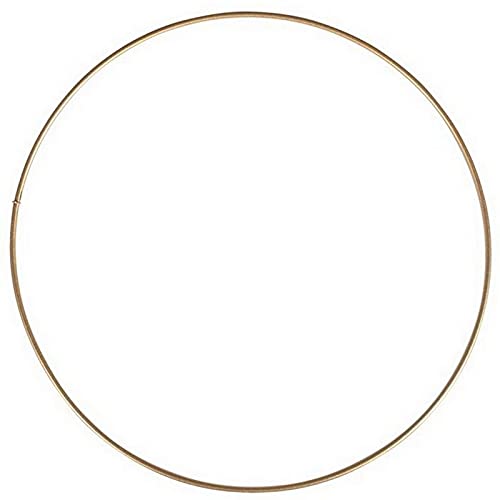 Lealoo Grand Cercle XXL métallique doré Ancien, diam. 80 cm pour Abat-Jour, Anneau epoxy Or Attrape rêves
