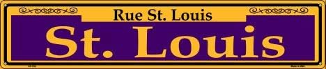 Smart Blonde St. Louis Purple Novelty Metal Street Sign ST-763