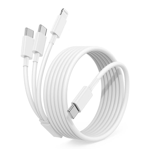 Image of Multi Charging Cable USB C 6ft,3 in 1 Charging Cable and Lightning Cord Fast Charger for Multiple Devices,Triple Universal Charger with USBC to Multiple Connectors for iPhone 17 16 15 14 13 12 11-1PC