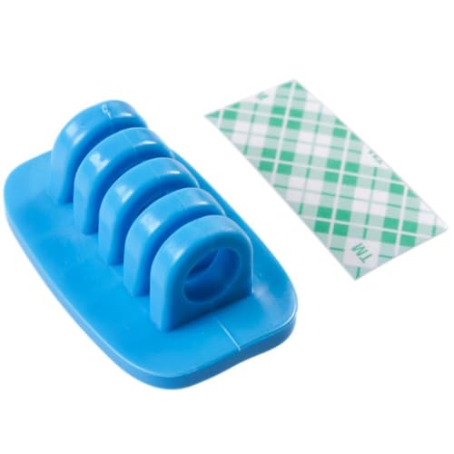 Abaodam Organisateur de Câbles Silicone Couleur Aléatoire 3pcs Clips de Retenue et Base Antidérapante Support de Câble Multifonction Cinq Grips en Caoutchouc pour Bureau