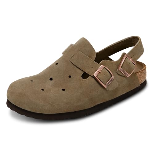 SXESDBR Clog Cork Classic Women with Arch Support Breathable Comfort Durability（Khaki Olive 8）
