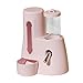 IEUDNS Automatic Hamster Feeder,Auto Dispenser,Hamster Water Bottle,Lightweight Clear Feeding Bowl for Small Animals,Gerbils Dwarf, Pink, 80ml