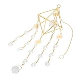 Pequeña luz de techo: esta decoración de cristal es un gran accesorio para fotografías, te ayuda a crear una decoración de fiesta perfecta, hermosa y práctica, iluminación colgante