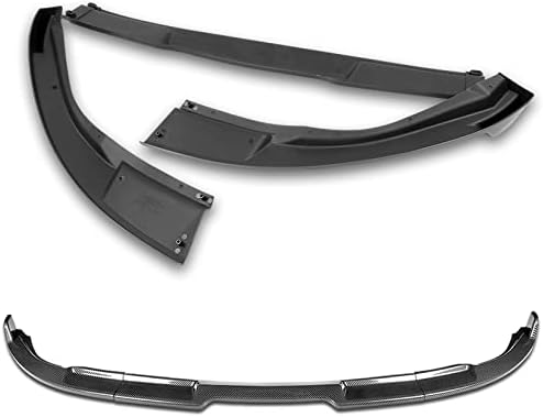 EPARTS 3 Pieces Style Front Bumper Lip Spoiler Splitter Chin Side Body Kit Trim Protection Compatible with 2003-2007 Infiniti G35 Coupe/2-Door Only (Painted Carbon Fiber Style)