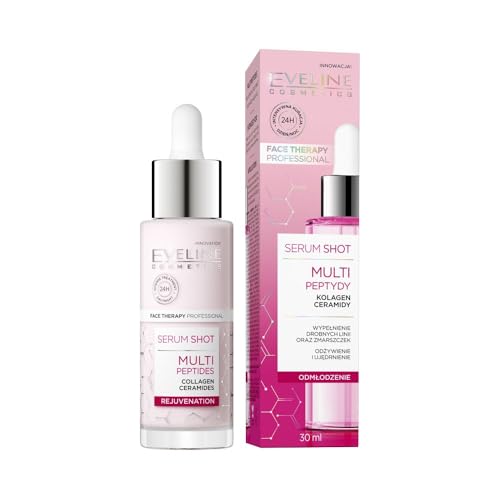 Eveline Cosmetics Face Therapy Professional Serum Shot – Multi-Peptide Anti-Aging Treatment for Face, Neck & Décolleté | Vegan Formula