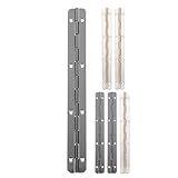IMIKEYA 6pcs Heavy Duty Piano Hinges 180 Degree Long Cabinet Hinges for Wooden Boxes and Doors with Nickel and Gunmetal Finish Industrial Hardware