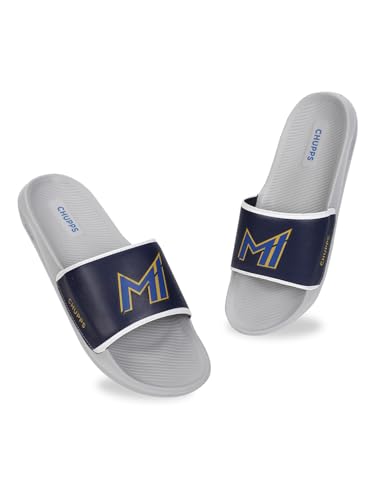 Image of CHUPPS Mi Ace Orange Navy Drift Orthopedic Slippers | Soft Footpharma Footbed | Breathable Ventilation Holes | Lightweight Flip Flops | Anti-Skid Chappals for Everyday For Mens