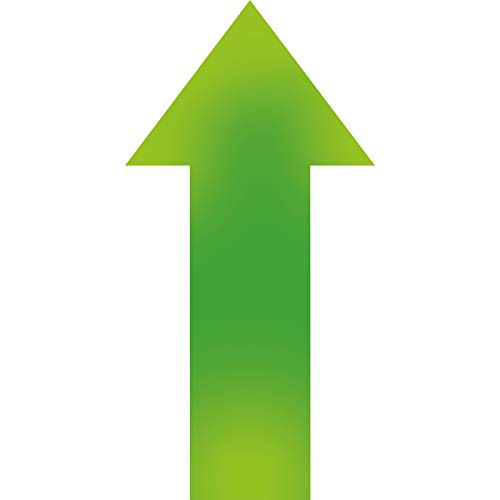 Cinsey 15 Pack Pegatina Flechas Adhesivas Suelo Verde,30 * 15cm Vinilo Autoadhesivo Pegatinas de Seguridad para Indicación Recorrido Seguridad