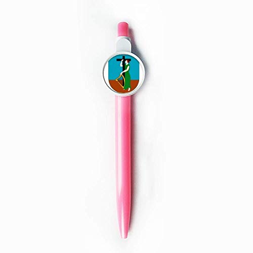 Stylo bille rétractable Montserrat bleu avec emblème d'Amérique latine