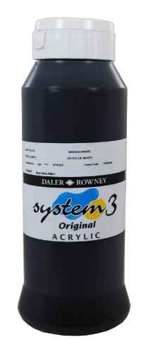 Daler-Rowney System 3 noir de Mars 1 l pour grands projets d'atelier