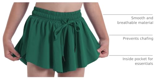 Image of Flowy Shorts for Teen Girls Athletic Running Youth Butterfly Shorts