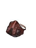 Mascarilla de cuero con bolsillo para filtro listo para usar con mascarillas desechables, toalla de papel o filtro intercambiable