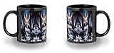 MERCHANDMANIA Taza completamente Negra recuadro serie anime overlord albedo isekai manga black mug jarra cerveza te infusión
