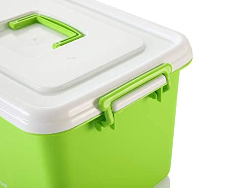 Storage Box with Lid, 40L Large Plastic Robust Seal Tight