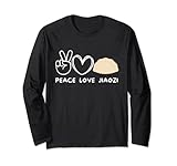 Peace, Love Jiaozi Retro Jiaozi Liebhaber Food Lover Langarmshirt