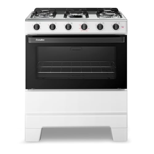 Fogão de Piso 5 Bocas Esmaltec F5ISB Ideal Pop | Mesa em Aço Inox, Acendimento Manual, Branco
